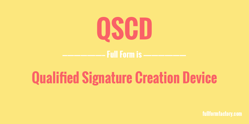 qscd-full-form
