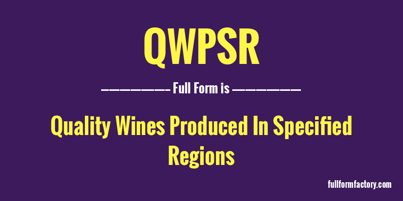 qwpsr-full-form