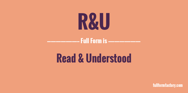r&u-full-form