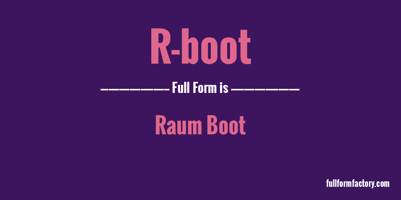 r-boot-full-form