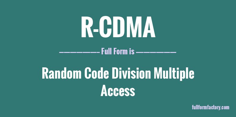 r-cdma-full-form
