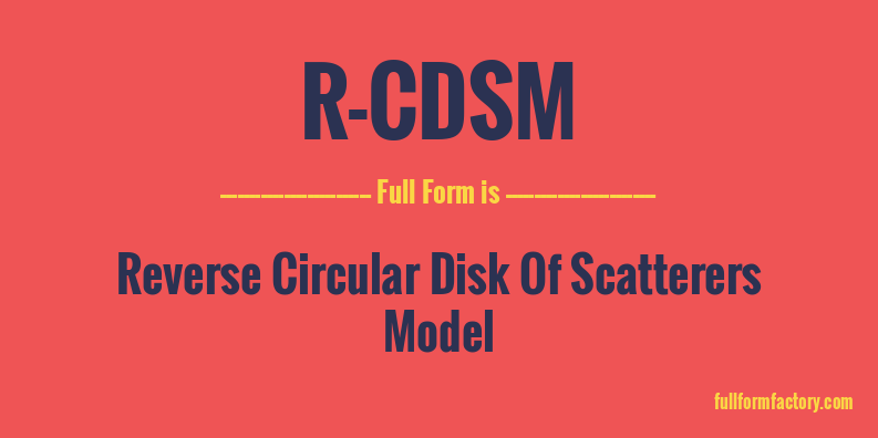 r-cdsm-full-form