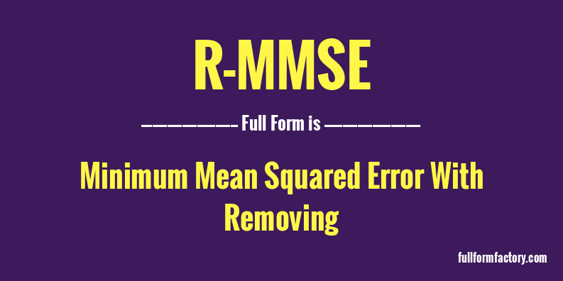 r-mmse-full-form