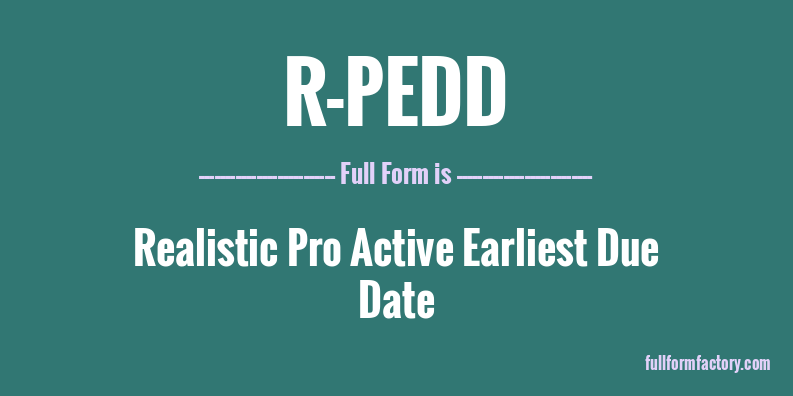 r-pedd-full-form