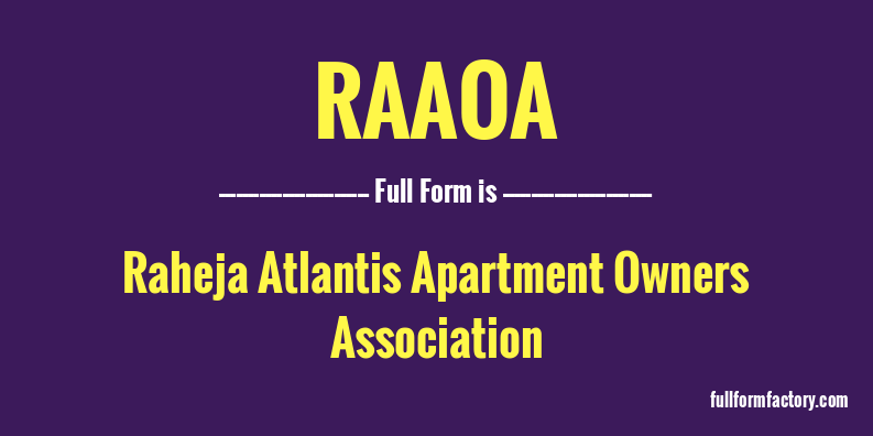 raaoa-full-form