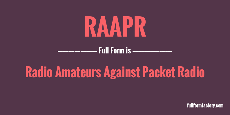 raapr-full-form
