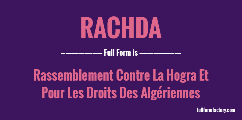 rachda-full-form