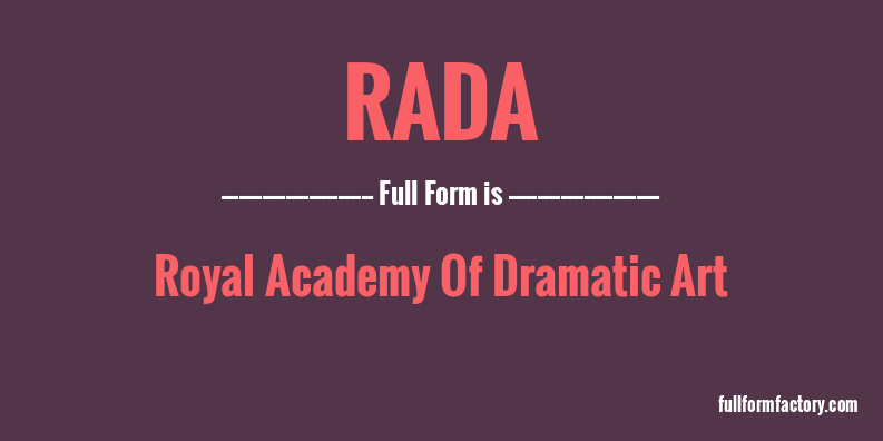 rada-full-form