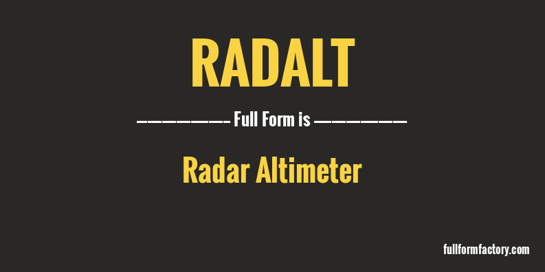 radalt-full-form