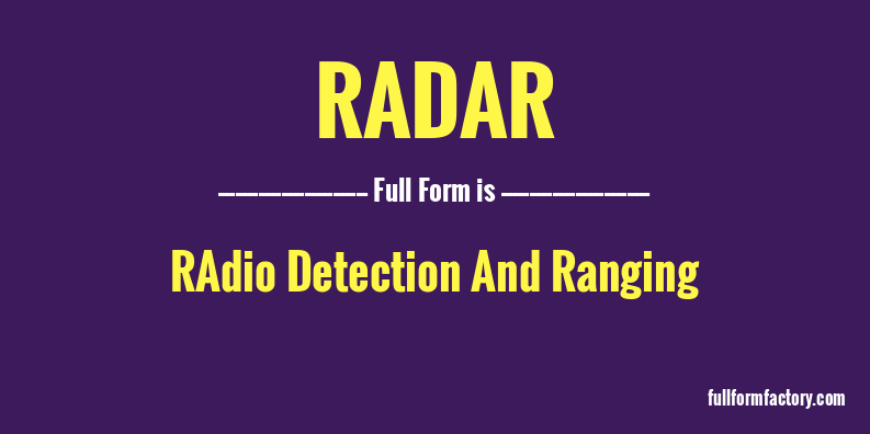 radar-full-form