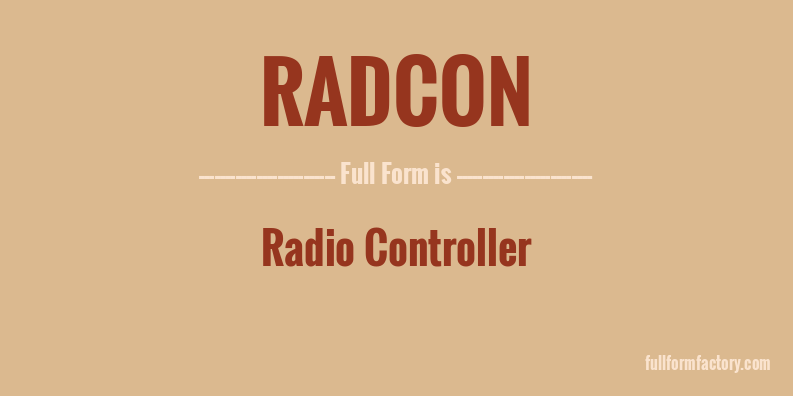 radcon-full-form