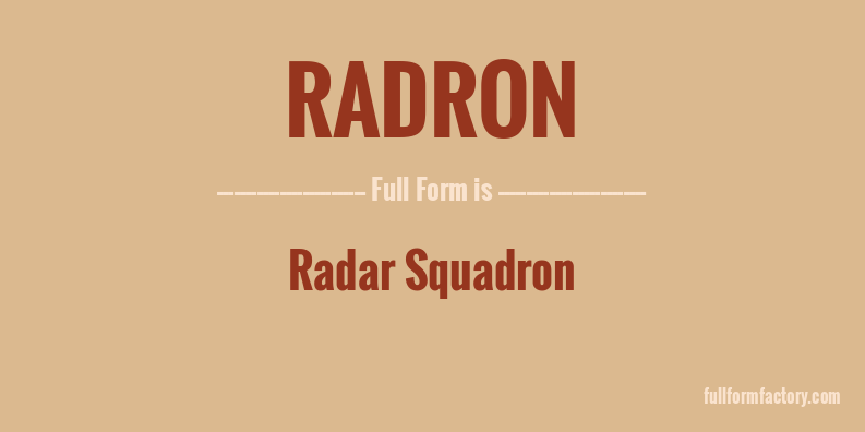 radron-full-form