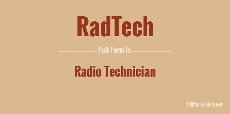 radtech-full-form