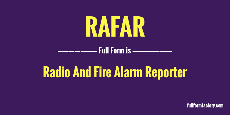 rafar-full-form