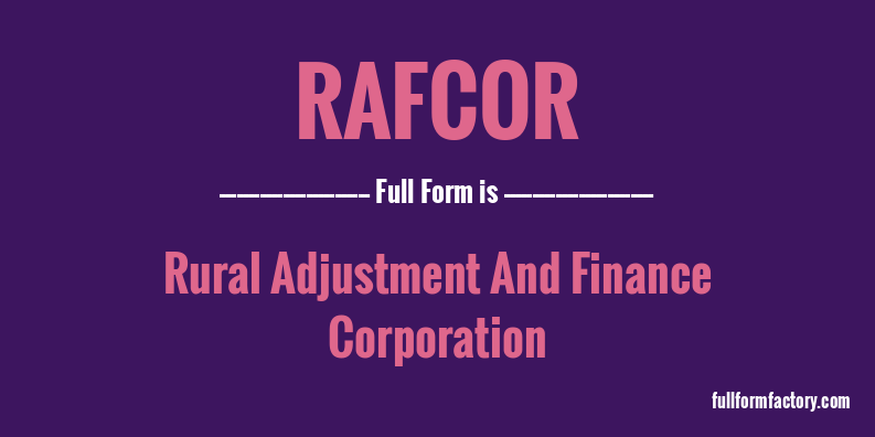 rafcor-full-form
