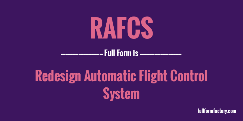 rafcs-full-form