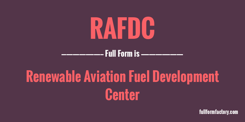 rafdc-full-form