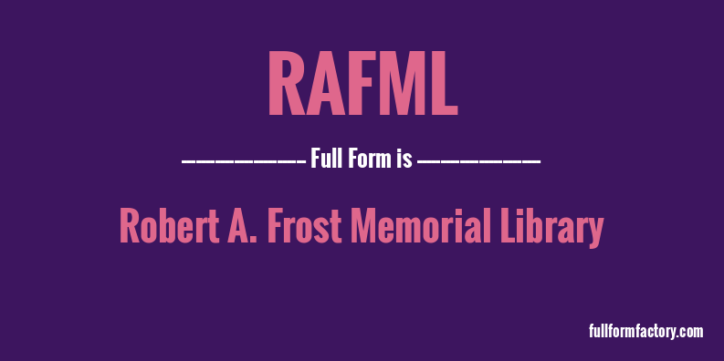 rafml-full-form