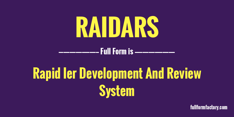 raidars-full-form