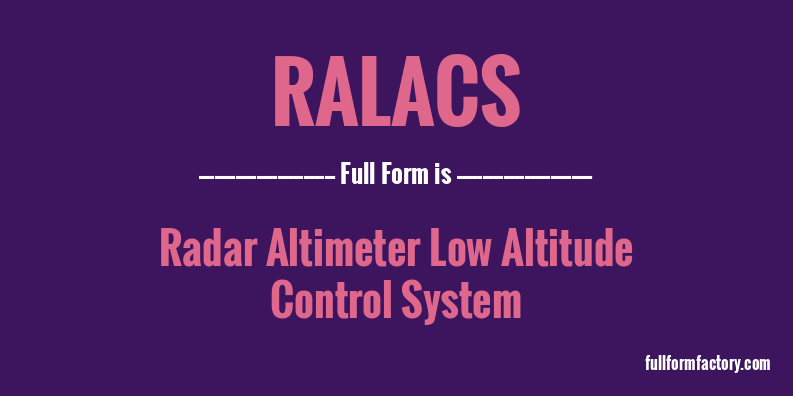 ralacs-full-form