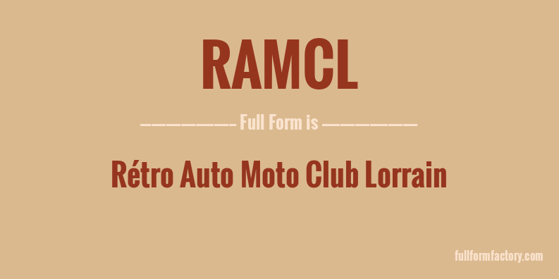 ramcl-full-form