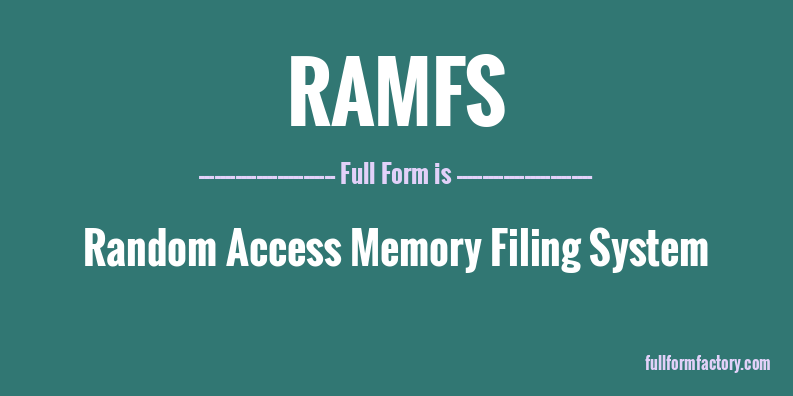 ramfs-full-form