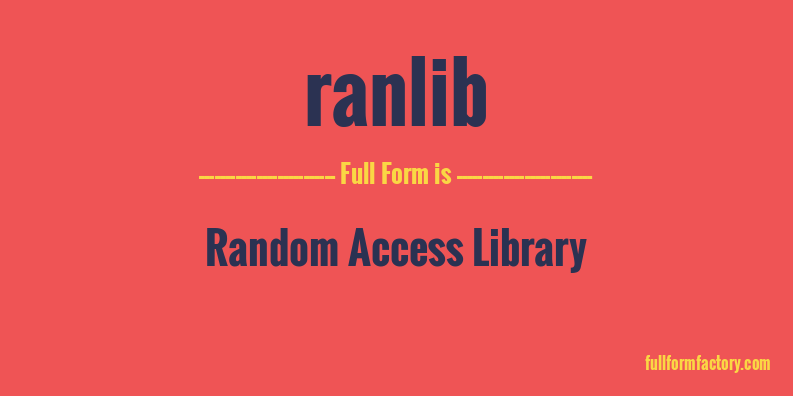 ranlib-full-form