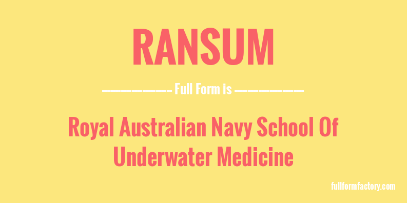 ransum-full-form