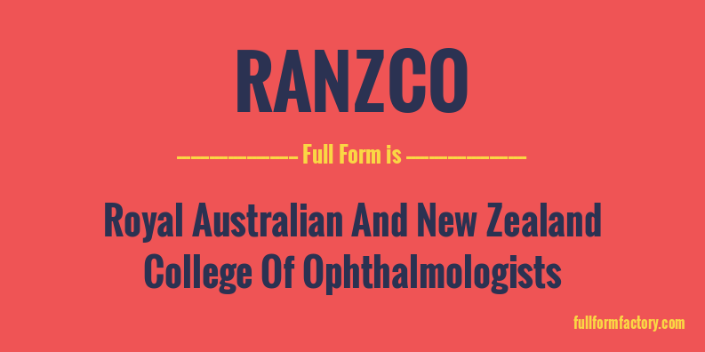 ranzco-full-form