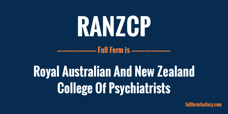 ranzcp-full-form
