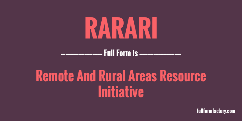 rarari-full-form
