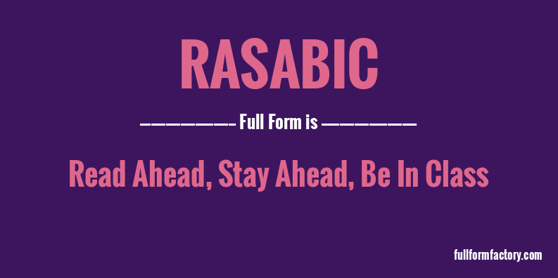 rasabic-full-form