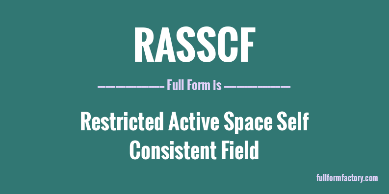 rasscf-full-form