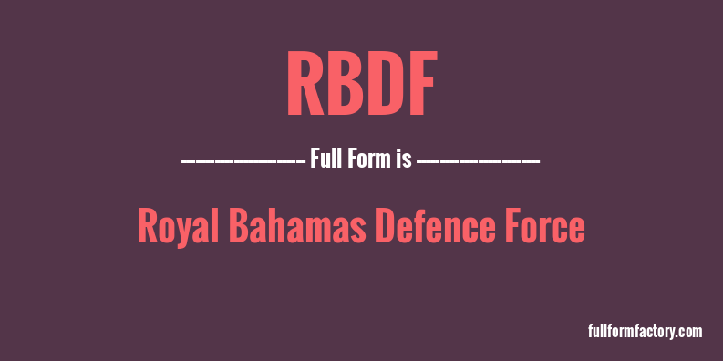 rbdf-full-form
