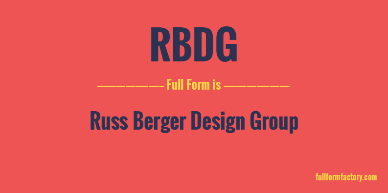 rbdg-full-form