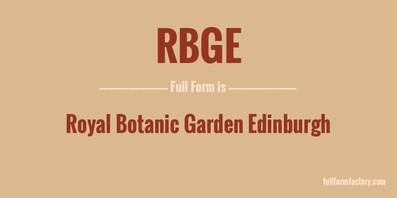 rbge-full-form