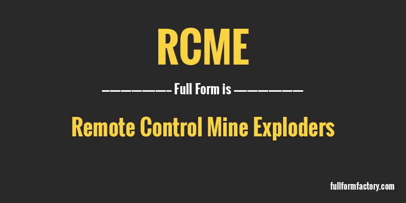 rcme-full-form