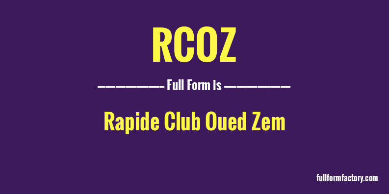 rcoz-full-form