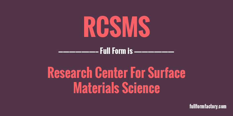 rcsms-full-form