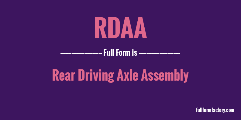 rdaa-full-form