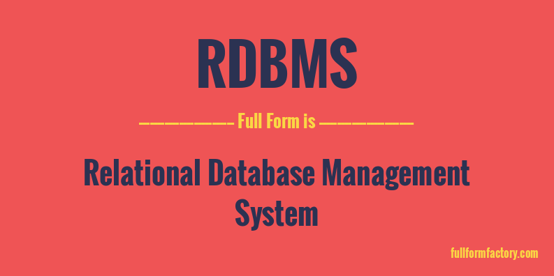 rdbms-full-form