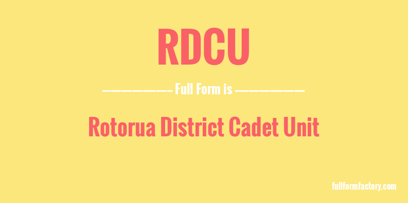 rdcu-full-form