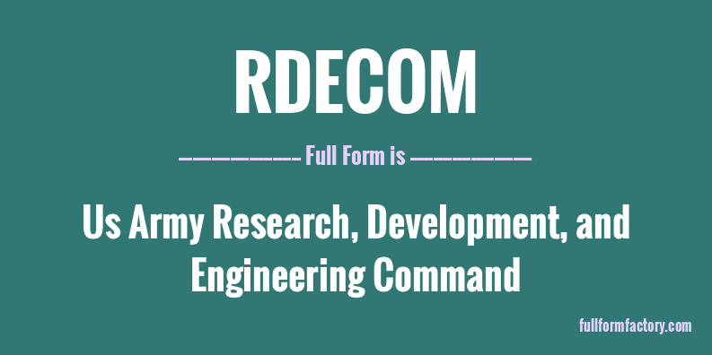 rdecom-full-form
