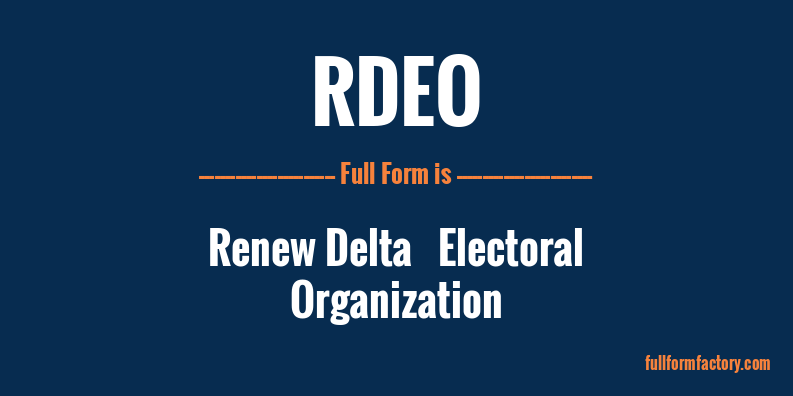 rdeo-full-form
