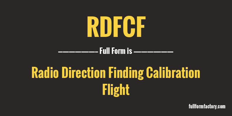rdfcf-full-form