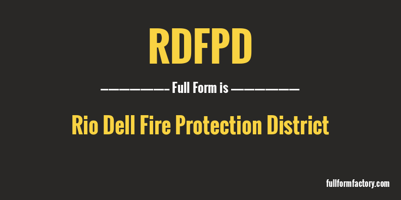rdfpd-full-form