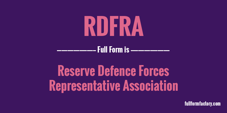 rdfra-full-form