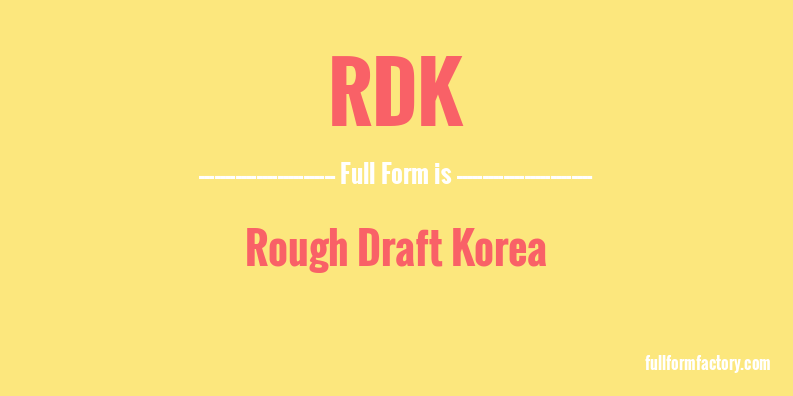 rdk-full-form