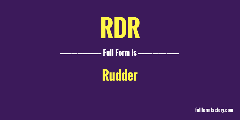 rdr-full-form