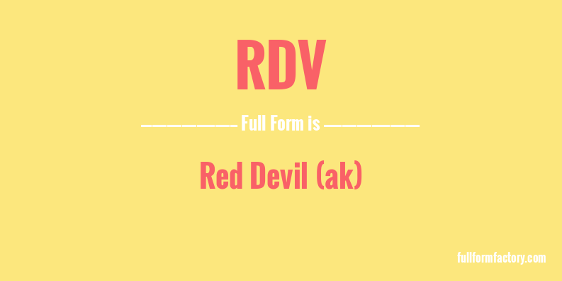 rdv-full-form